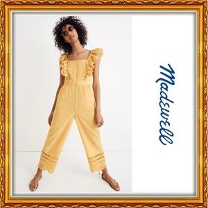 EUC | Madewell Eyelet Frilled-Strap Jumpsuit!!